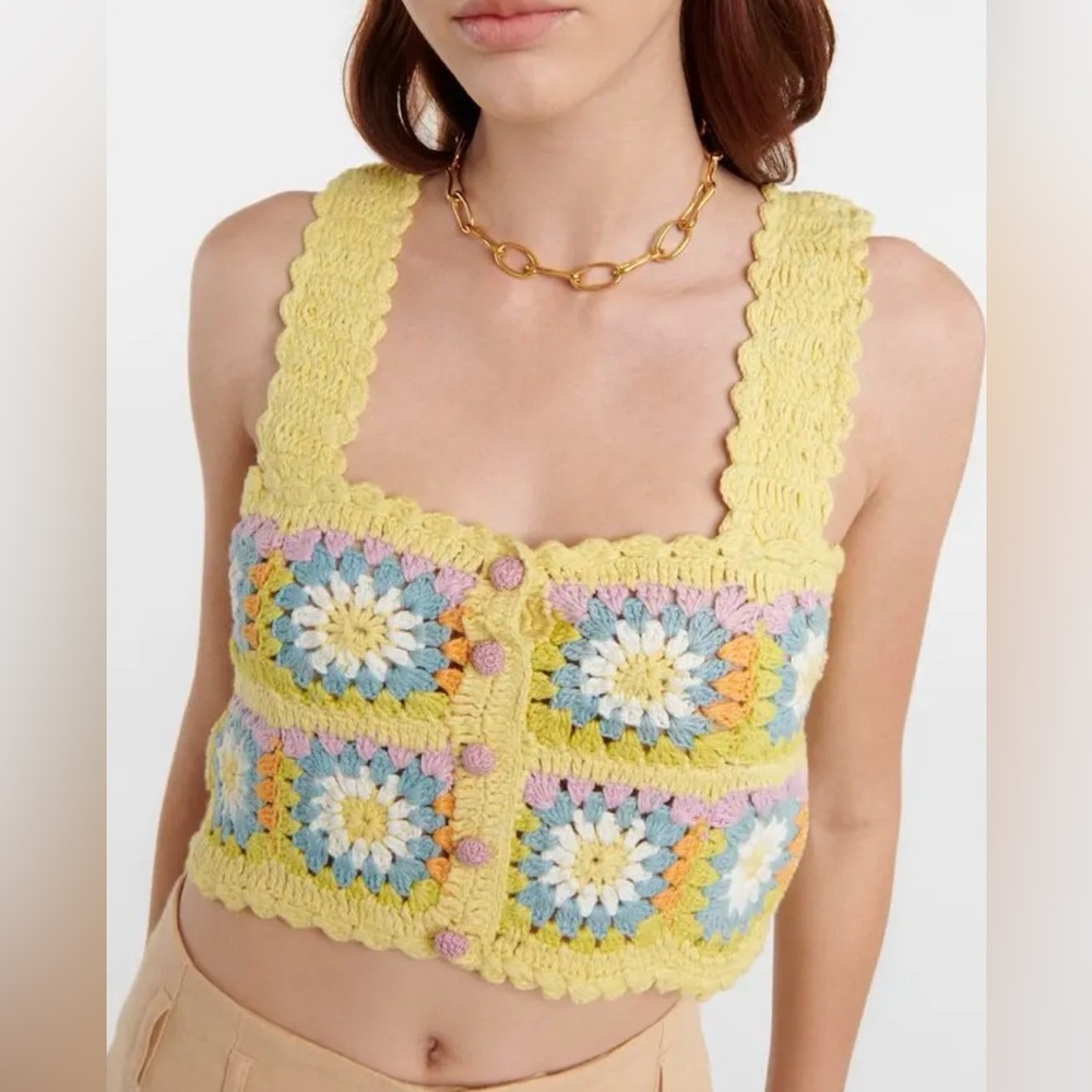 EUC Alemais Petra handmade crop top AU size 10